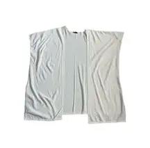 Women’s Fame Oversized Knee-Length Short Sleeve Cream‎ Duster OSFA