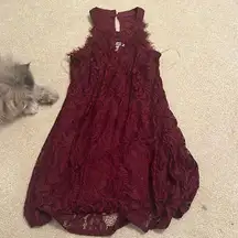 Maroon Lace Halter Speechless Dress