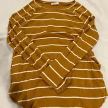 Striped Mustard Long Sleeve Top