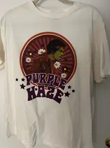 Purple Haze Hendrix Graphic Tee – Psychedelic Retro Vibes Size XL Unisex