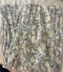 Bow floral blue maxi dress 