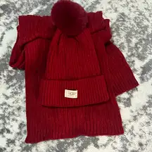 UGG Red Hat & Scarf set