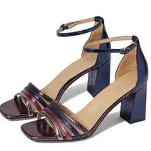Naturalizer Thena Luna Blue Multicolor iridescent Leather‎ heels size 10 event