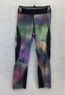 Nike  Pro Hypercool Women's Leggings Black Mesh Colorful Leggings Size Medium