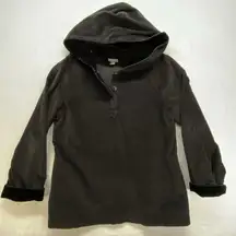J Jill Jacket Womens S Velvet Hooded Tumble Corduroy button pullover‎ hoodie