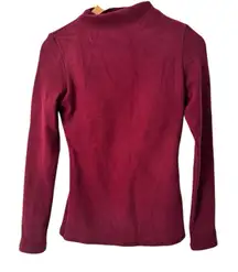 NWT OGL Maxwarm Brushed Mockneck Long Sleeve Brami Top Wine Red Size Small