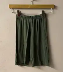 Missguided Olive Green Biker Shorts Size 2 NWT