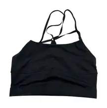 Outdoor‎ Voices Medium Black Athena Crop Top Strappy Activewear Sports Bra