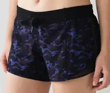 Lululemon Hotty Hot Shorts 2.5” Mini Hounds Camo- Rare Purple Blue Camo- Size 6