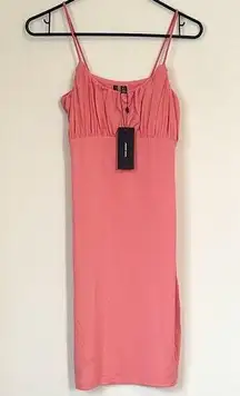 NWT Vero Moda Frankie Pleated Mini Tea Rose Pink Spaghetti Strap Dress - S