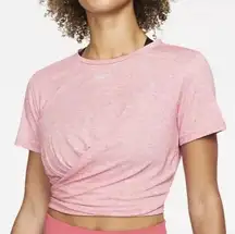 Nike  Women's 2XL Pink Cropped Short-Sleeve T-Shirt Breathable