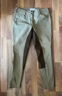 Tuffrider Stylish Women's Tan and Brown Straight-Leg Riding Pants