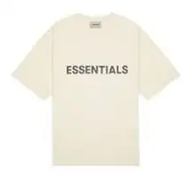 Essentials FEAR of GOD Oversize T-Shirt Buttercream Color w Black Size XS Tee