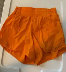 Orange Lululemon Shorts Hotty Hot 4"