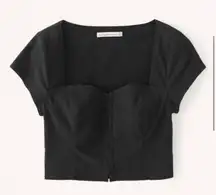 Abercrombie Hook and Eye Slim Top (black)