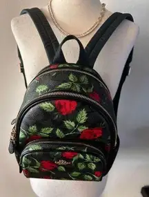 Coach MINi Court Backpack In Signature Canvas With Fairytale Rose Print unique