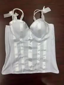 NWT Hot Topic Morbid Threads White Corset Size Medium