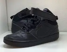 Nike  Court Borough Mid 2 Shoes CD7782-001
Kids size 6Y Women’s 8 Triple Black