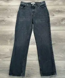 Abercrombie & Fitch 90's Straight Ultra High Rise Black Stretch Ankle Jeans 26