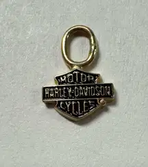 HARLEY DAVIDSON 10k Yellow Gold Cycles Motorcycles Bar Shield Pendant Charm