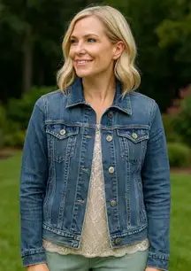 Gap Stretch Blue Denim Jacket Capsule Country Rodeo Comfort Travel S