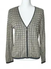 Vintage Checkered Silk Sweater