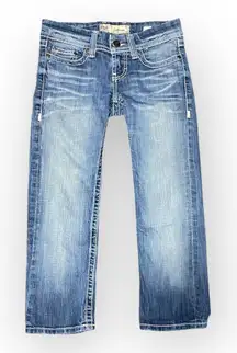 BKE Sabrina Medium Wash Capris Women’s Size 25 Low Rise Straight Leg Y2K Denim