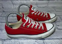 Converse Chuck Taylor All Star Ox Red Unisex Sneakers Mens Size 5 Womans Size 7