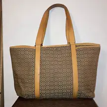 Coach Huge Brown & Tan  Tote Bag Purse