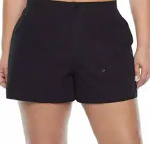 NWT Azul by Maxine of Hollywood Sz 10 Black Swim Shorts w/attached panty