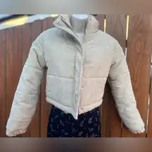Cute beige corduroy jacket, size small NWT