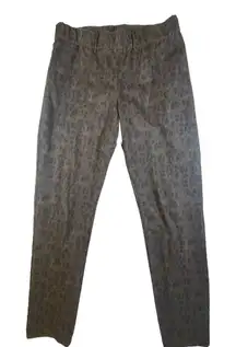 Soft Surroundings‎ Metro Pants Purple Leopard Print Elastic Waist Pull On Large