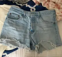Levi 501 Light Wash Jean Shorts