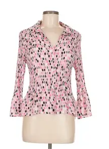 Y2K Pink Polka Dot Shirt 