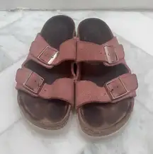 Birkenstock Arizona Pink Suede Sandals