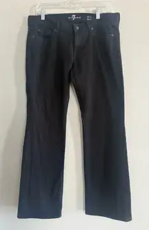 7 For All Mankind Lexie bootcut 31‎ petite* black flare jeans denim