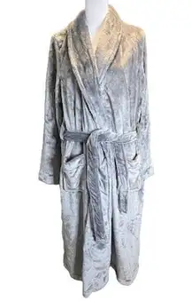 Nordstrom Women's Bliss Grey Plush Robe Size Medium NWT