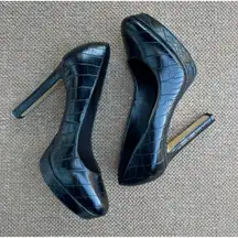 ALDO woman's size 7.5  Crocodile Embossed Platform Stiletto Heel Pumps Shoes