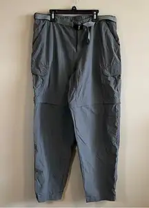 White Sierra Gray Convertible Zip Off Hiking Pants XL