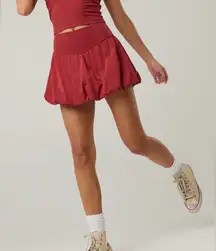 OFFLINE By Aerie Real Me Bubble Skort Womens Color: Summer Burgundy
