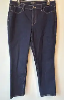 Talbots Flawless Five Pocket Petite Jeans Dark Wash Straight Leg Curvy Fit 12p