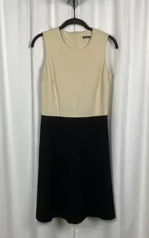 J.McLaughlin Beige&Black Sleeveless Sheath Dress Sz.XS