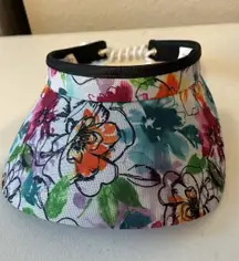 Glove It Floral Script Print Golf Visors Twist Cord One Size