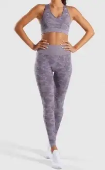 Gymshark  • Seamless Leggings Lavender Camo High Rise