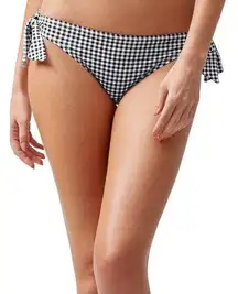 NWT  Gingham side tie low rise black and white bikini bottoms