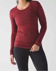 Lululemon Swiftly Tech Long Sleeve Crew Black / True Red Likely a size 8