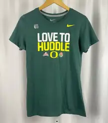 NEW Nike Large U of O Slim Fit Green 'Love to Huddle' Graphic T Shirt Ducks