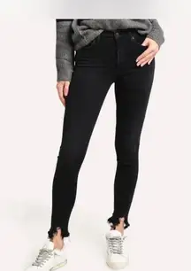 AGOLDE Sophie Mid Rise Ankle Jean in Shout Wash (Black)