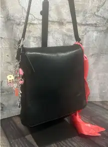 vintage Coach baguette shoulder bag black silver hardware