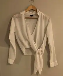 Luca Couture White Sheer Top